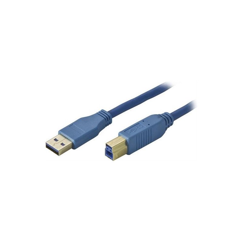USB-kabel og USB-hubb - USB 3.0 kabel Type A han til Type B han 1 m