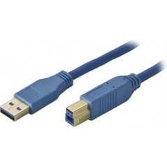 USB-kabel og USB-hubb - USB 3.0 kabel Type A han til Type B han 2 m