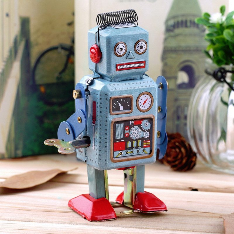Leksaker - Mekanisk robot i plåt