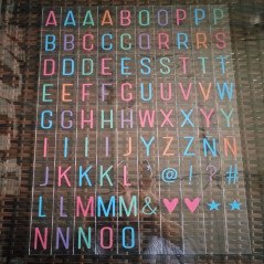 Inredning - Färgglada bokstäver till Lightbox