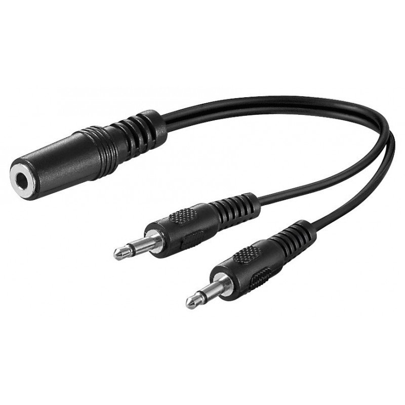 Audio cable and adapter - 3.5 mm stereo till 2x mono-adapter