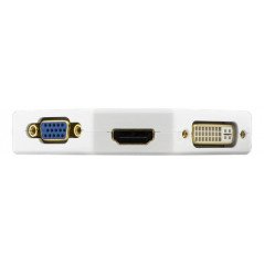 DisplayPort til DVI/HDMI/VGA-adapter med lyd