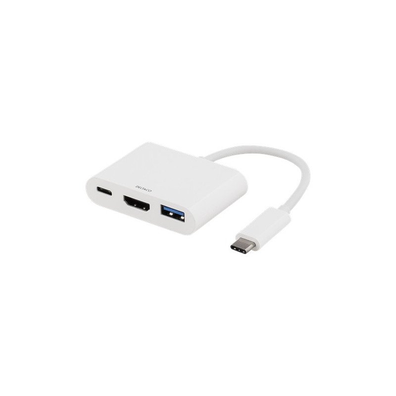 Skärmkabel & skärmadapter - USB-C Multiport till HDMI-adapter med USB/USB-C-laddport 60W PD