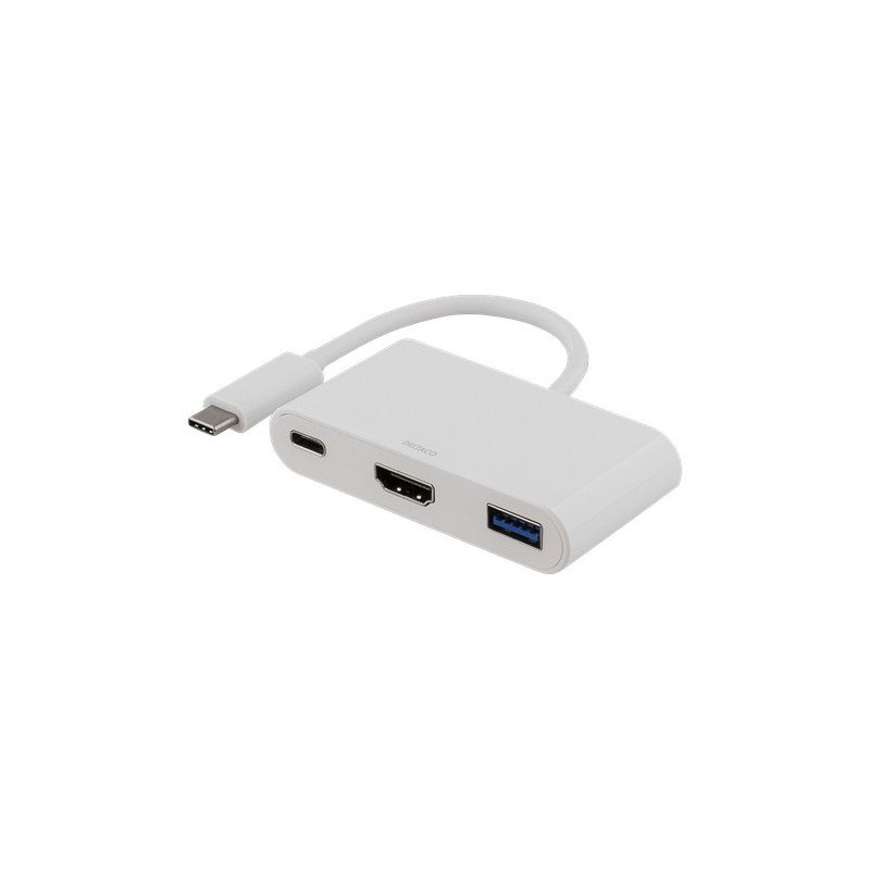 Skärmkabel & skärmadapter - USB-C till HDMI-adapter med USB- och USB-C-port