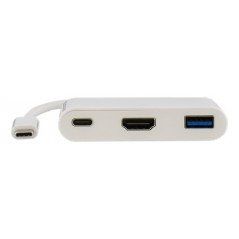 Skærmkabel & skærmadapter - USB-C till HDMI-adapter med USB- och USB-C-port