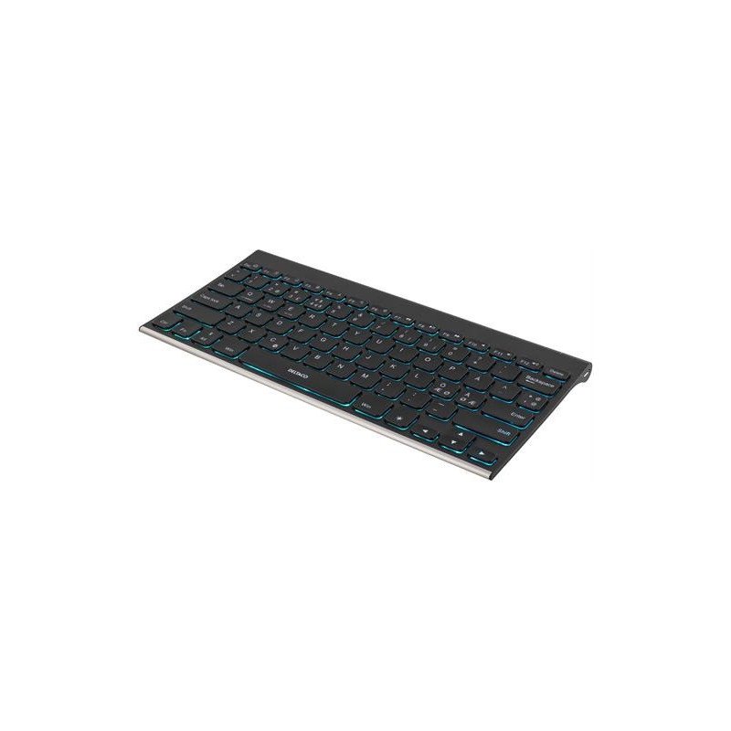 Tastatur til tablets - Deltaco baggrundsbelyst bluetooth-tastatur i miniformat