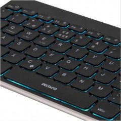 Deltaco bakgrundsbelyst bluetooth-tangentbord i miniformat