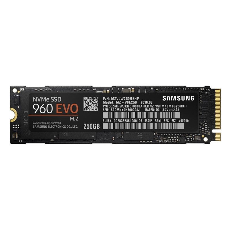 Hårddiskar - Samsung 960 EVO 250GB M.2 PCIe SSD