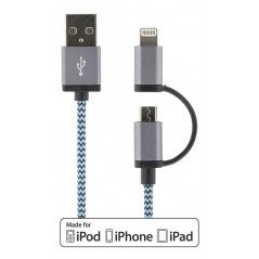 Chargers and Cables - MFI-certifierad lightning- och microUSB-kabel