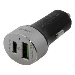 Laddare och kablar - Billaddare med USB-C och USB