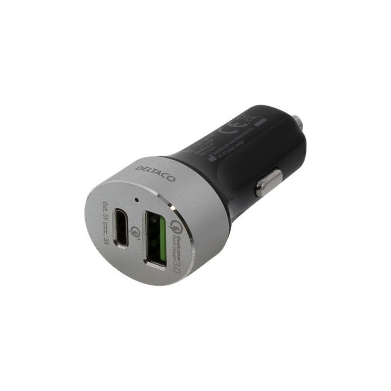 Opladere og kabler - Billaddare med USB-C och USB