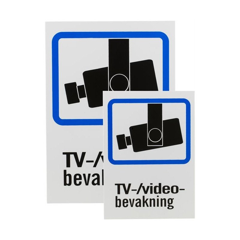 Webbkamera - Kameraövervakningsskylt 2-pack