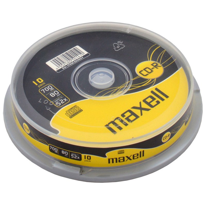 Brännare DVD & Blu-ray - Maxell CD-R 52x 700MB 10-pack