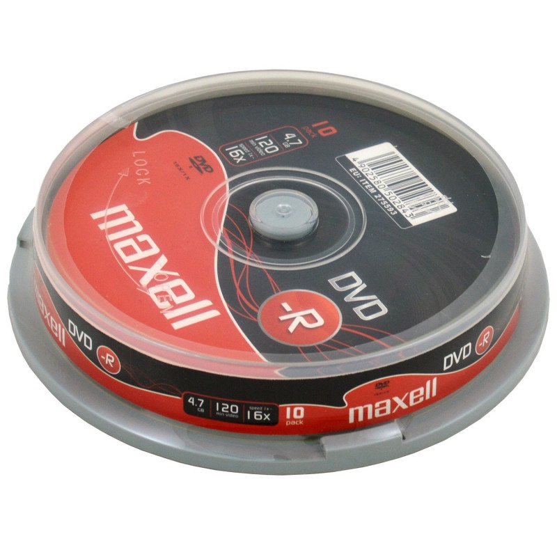 Brännare DVD & Blu-ray - Maxell DVD-R 16x 4.7GB 10-pack