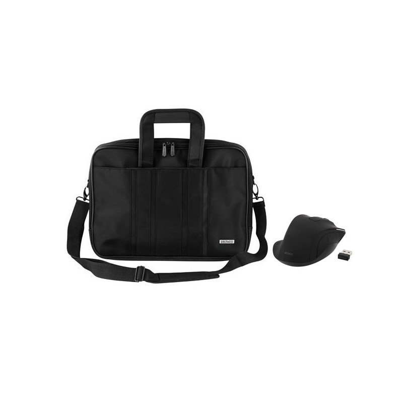 Pakke med taske og mus - Deltaco Laptop Case og Wireless Mouse