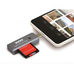 Øvrigt tilbehør - PORT Designs USB-C minneskortläsare
