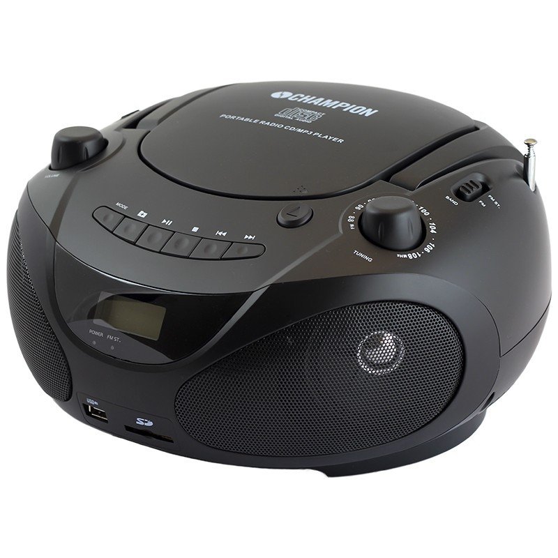 Radio og stereoanlæg - Champion boombox med CD, radio og MP3-afspilning