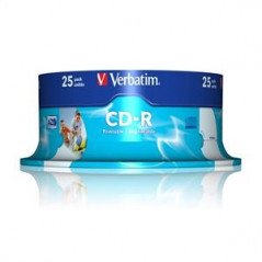 Brændere HD og Blu-ray - Verbatim CD-R 52x 700MB 25-pack