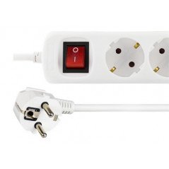 Grendosa - Grenuttag med 3 uttag och 2 USB-portar (1.5 m kabel)