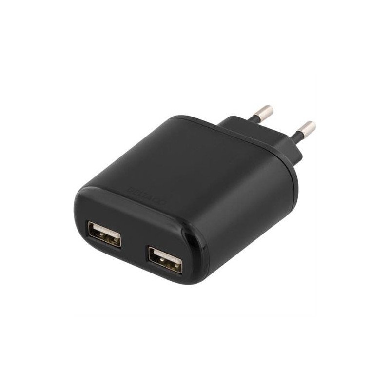 Opladere og kabler - Strömadapter för USB-laddare med 2 portar 4.8A
