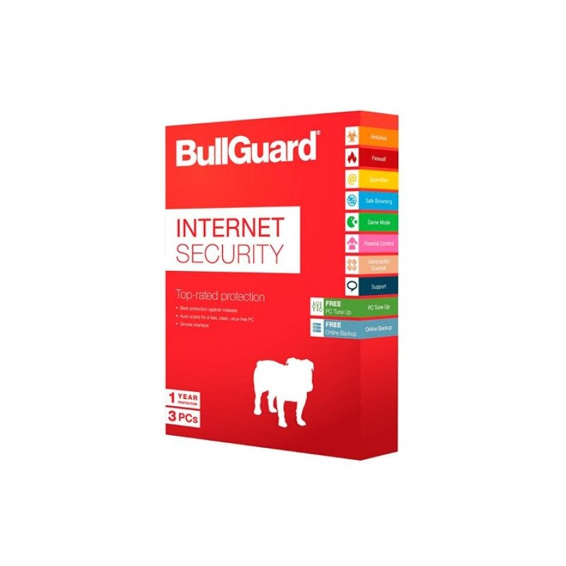 Antivirus - Bullguard Internet Security 2018 3 användare i 1 år