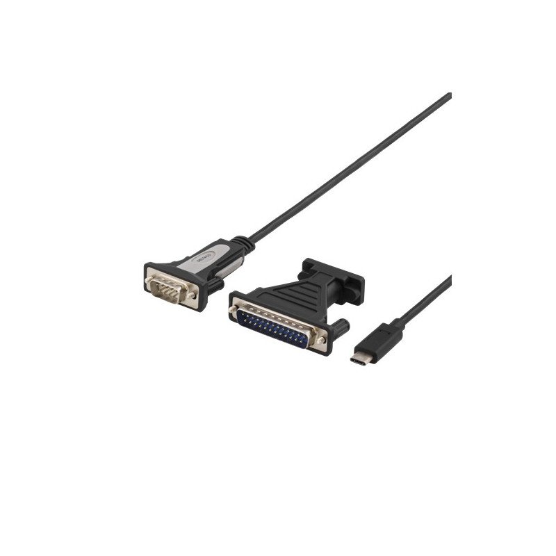 Datortillbehör - USB-C till serieport eller parallellport