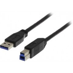 USB-kablar & USB-hubb - USB 3.0 kabel Typ A ha - Typ B ha 0,5m
