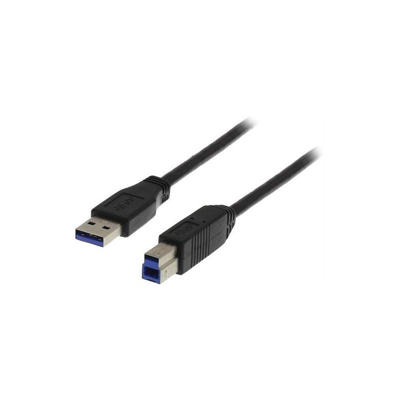 USB-kabel og USB-hubb - USB 3.0 kabel Typ A ha - Typ B ha 0,5m