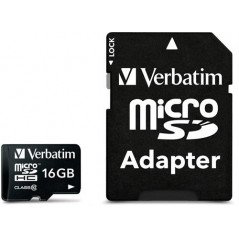 Hukommelseskort - Verbatim microSDHC + SDHC 16GB (Class 10)