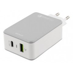 Opladere og kabler - Väggladdare med USB-C/USB och Quick Charge