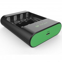 Batteri - USB-snabbladdare med 4 AA-batterier