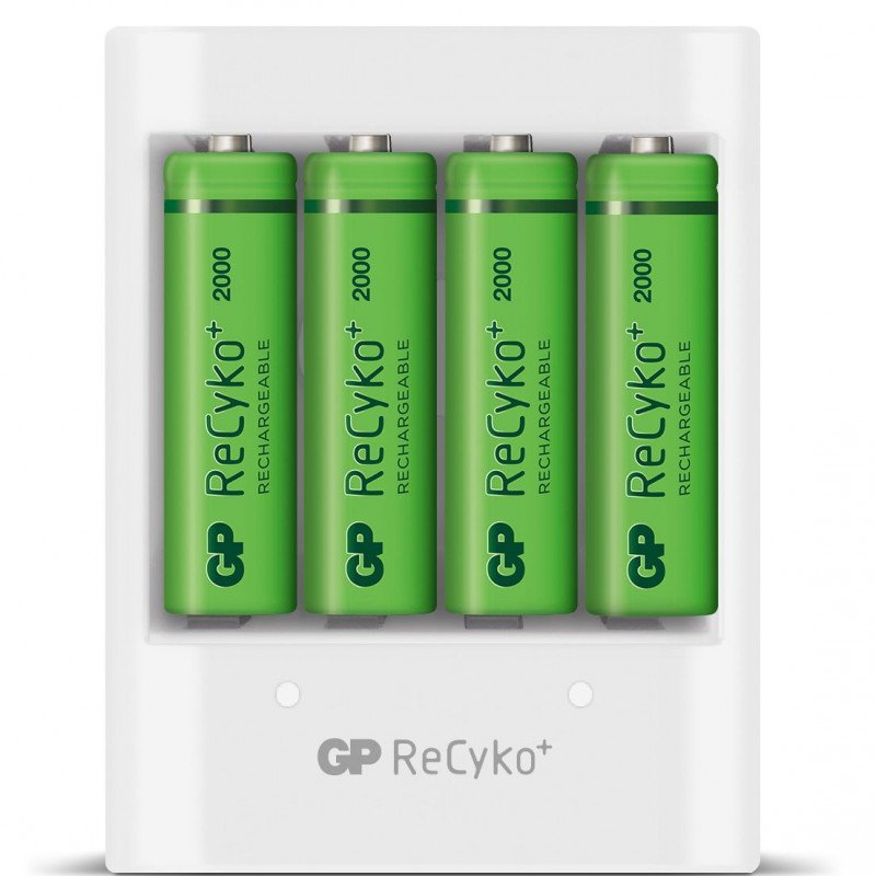 Batteri - Batterioplader med 4 AA-batterier