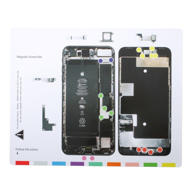 Skærme - Magnetisk skruvmatta för iPhone 8 Plus