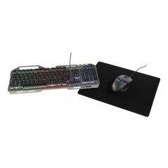 Paket tangentbord & mus gaming - Deltaco gaming-kit med RGB-tangentbord, mus och musmatta