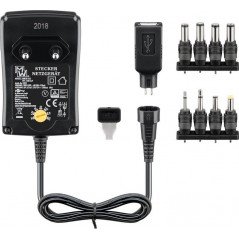 18 Watts 12V AC-adapter universal (3-12 Volt)