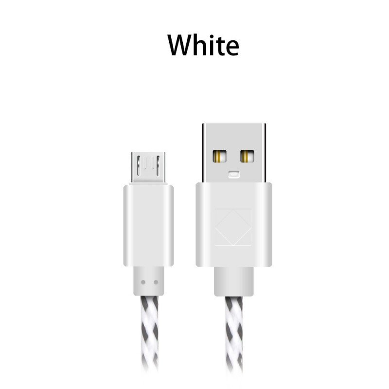 USB-kablar & USB-hubb - Flätad MicroUSB-kabel i flera färger