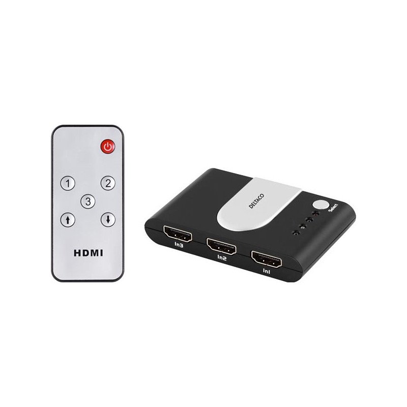 Skærmkabel & skærmadapter - Belkin HDMI-switch med fjernbetjening (Tilbud)