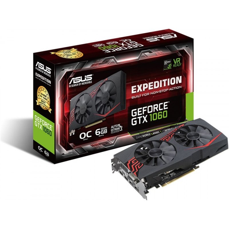 Komponenter - ASUS GeForce GTX 1060 Expedition OC 6GB