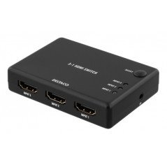Skærmkabel & skærmadapter - Deltaco HDMI-switch med fjernbetjening (Tilbud)