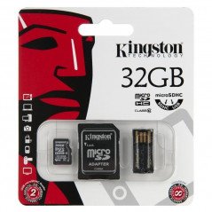 Hukommelseskort - Kingston microSDHC + SDHC 32GB (Class 10)