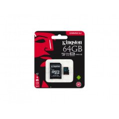 Hukommelseskort - Kingston microSDHC + SDHC 64GB UHS-I (Class 10)