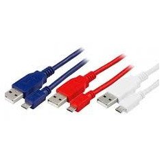 USB-kabel og USB-hubb - MicroUSB kabel, fås i flere farver