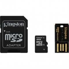 Minneskort - Kingston minneskort MicroSDHC + SDHC 8GB (Class 4)