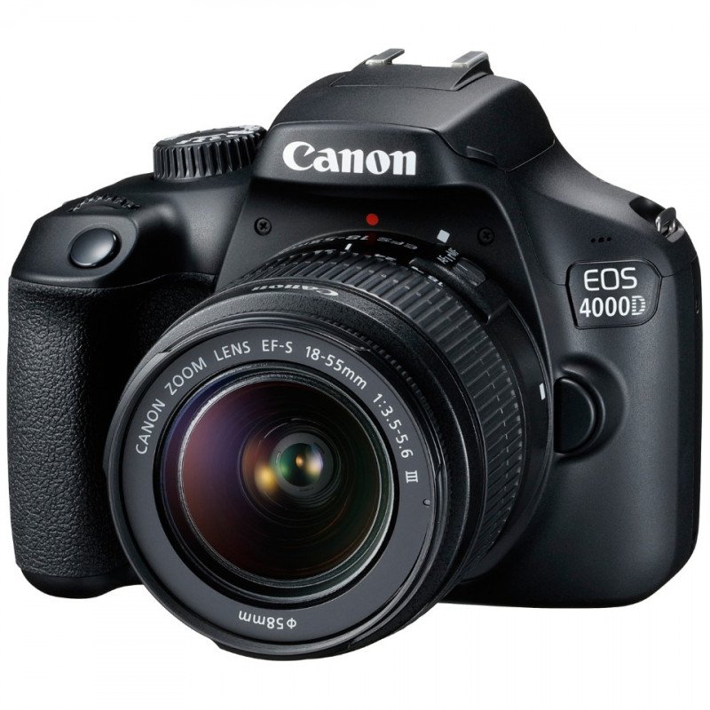 Digitalkamera - Canon EOS 4000D + 18-55/3,5-5,6 IS (Tilbud)