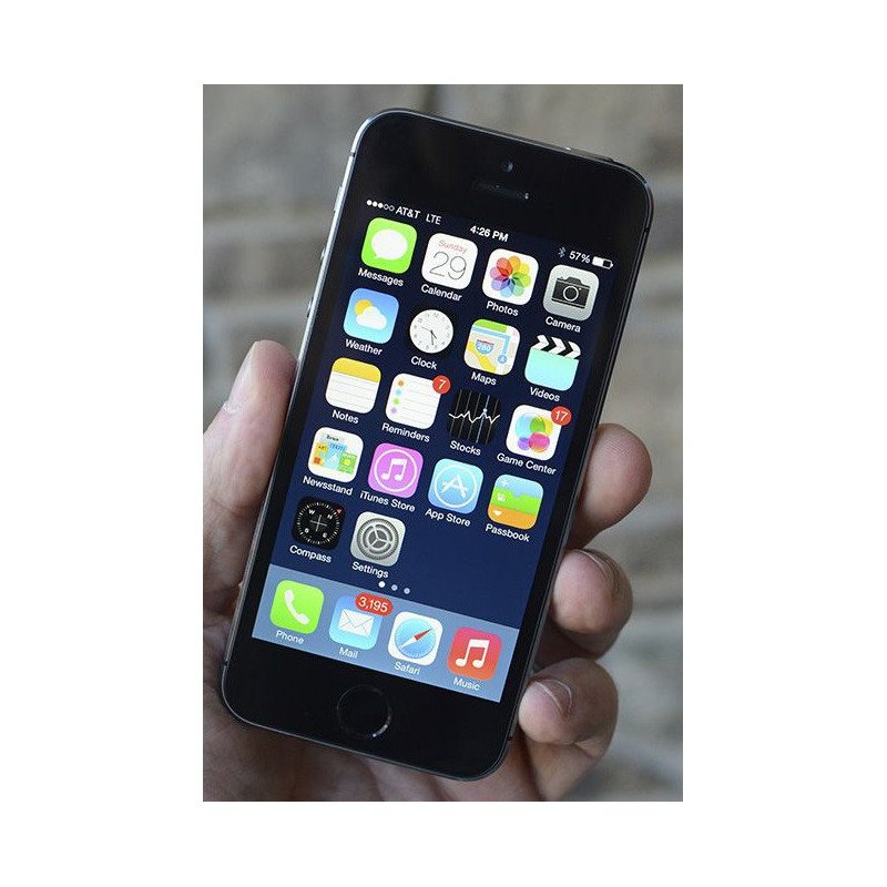 iPhone 5 - Apple iPhone 5S 16GB Space Grey (brugt med nyt batteri)