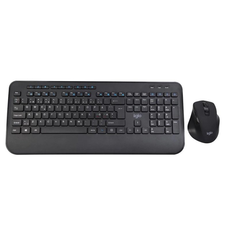Tastaturer - iiglo trådløst tastatur og ergonomisk mus