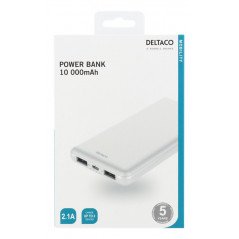 Portabla batterier - Powerbank på 10.000mAh från Deltaco