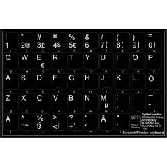 Övriga tillbehör - Klistermärken för utländska tangentbord (svensk svart)