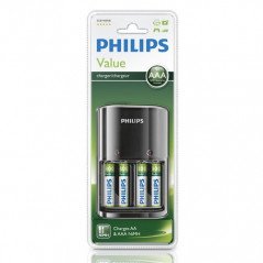 Batteri - Philips Batteriladdare med 4st AAA-batterier