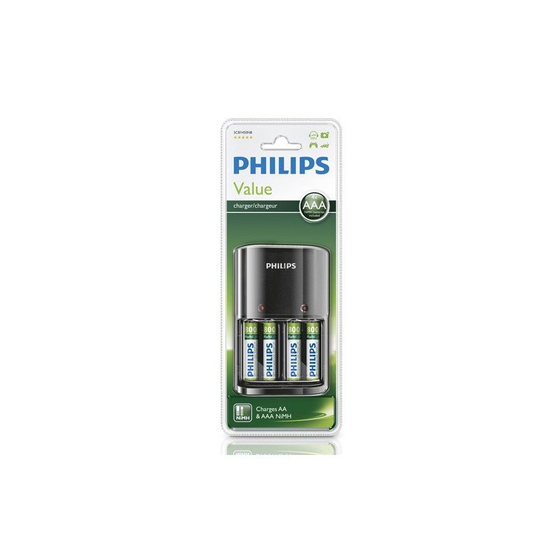 Batteri - Philips Batteriladdare med 4st AAA-batterier